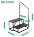 Marchepied de camping - 2 marches - Avec main courante - Capacité de charge 299 kg - Portable - Convient pour camping-cars, jacuzzis et piscines