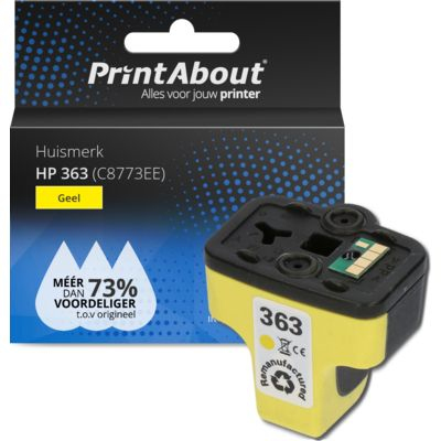 PrintAbout Huismerk HP 363 (C8773EE) Inktcartridge Geel