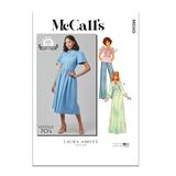 MCCALLS Naaipatroon M8569H5 Misses' jurk met mouwvarianten en top van Laura Ashley H5 (6-8-10-12-14)