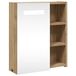 VidaXL Badkamerkast met spiegel en LED 45x13x52 cm Eikenkleurig