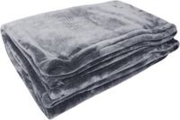POYET MOTTE Plaid microflanelle 130x170 cm grijs