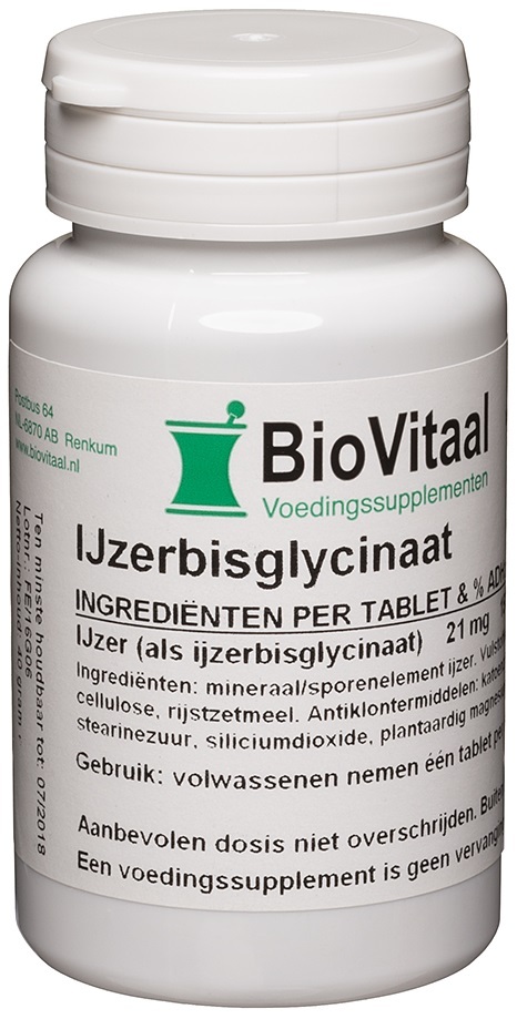 Biovitaal Ijzerbisglycinaat Tabletten