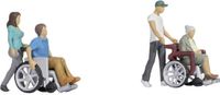 NOCH 45552 TT Rolstoelgebruikers figuren Geverfd, Staand, Zittend