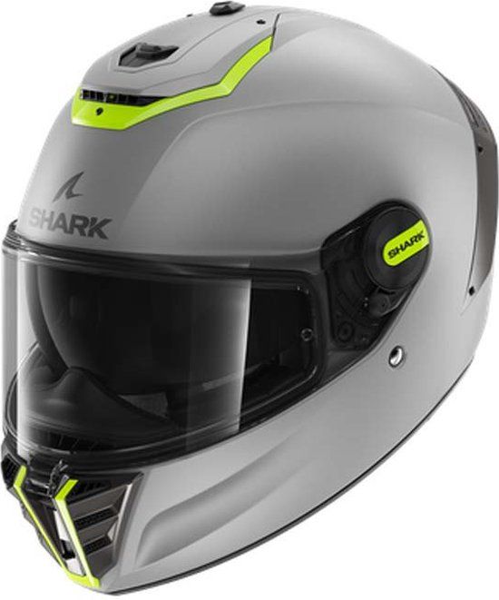 Shark SPARTAN RS BLANK Mat SP Motorhelm Integraalhelm Zilver Geel Silver - Maat XL