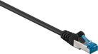 Goobay S/FTP CAT6a 10 Gigabit netwerkkabel / zwart - LSZH - 1 meter