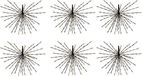 Lumineo LED Poolster Kerstverlichting set van 6 - 432 LEDs - 200 cm