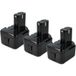 vhbw 3x batterie compatible avec Hitachi CD 4D, C5D, C 5D, DH15DV, DH15D2, DB 12DM2, CL13D, CL 13D, CD4D, DH 15D2, DB12DM2 outil (3300 mAh, NiMH, 12 V)