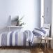 Catherine Lansfield New Quay Stripe dekbedovertrek + kussensloop, katoen, blauw, 135 x 200 + 80 x 80 2