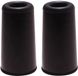 Benson Deurbuffers / deurstoppers rubbers - 2x - zwart - 75 x 40 mm - met schroefbevestiging