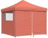 vidaXL Partytent, inklapbaar, pop-up model, met 4 zijpanelen, terracotta kleur
