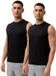 DANISH ENDURANCE Sport Tank Top voor Heren - Quick-Dry - Gerecycelde Materialen - Zwart - Maat L - 2-pack