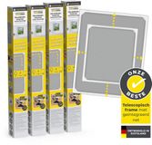 EASYmaxx Insect Protect Telescopische insectenhor voor ramen, met voorgemonteerd frame, uittrekbare insectenbescherming, geïntegreerd net, wit, set van 4 stuks