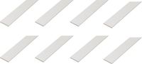 Alberts 8 x platstaal, PVC, weiß, 30 x 3 mm, lengte 1 m