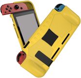 Merkloos / Sans marque Nintendo Switch Hoesje Schokbestendig TPU Case met Kickstand Geel
