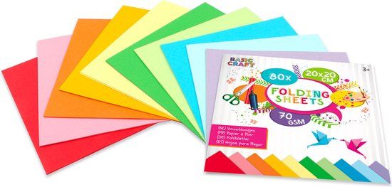 Craft Sensations Basic Craft Vouwblaadjes 70 grams 20x20 cm 80 Stuks