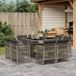 Prolenta Maison Exclusive Tuinset voor buiten, 9-delig, met kussens, grijs, van gevlochten polyraan