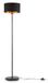 OEM Standaarlamp, retrostijl, zwart en goud, stoffen kap, E27 fitting, hoogte 141,5 cm