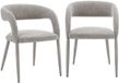 sweeek - Set de 2 chaises de salle à manger - Taupe