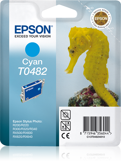 Epson Seahorse inktpatroon Cyaan T0482 - C13T04824020