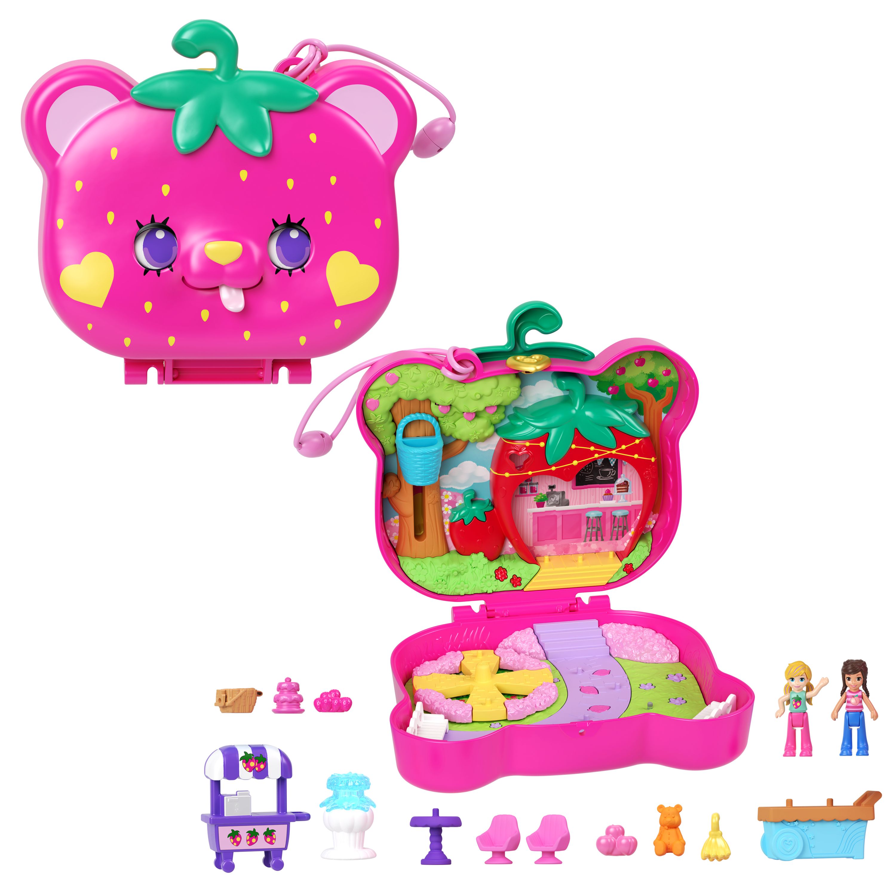 Polly Pocket AARBEIENVELD COMPACTE SPEELSET - Doll playset