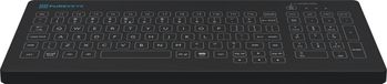 Purekeys Hygiënisch Draadloos Toetsenbord Zwart