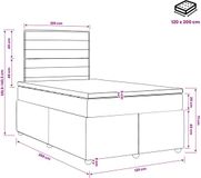 vidaXL Boxspringbed met matras, donkergrijs, 120 x 200 cm