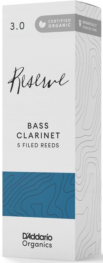 D'Addario Woodwinds Organic Reserve Bass Clarinet Reeds 3.0 (5 stuks)