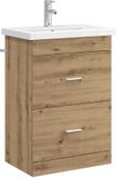 vidaXL Badkamermeubel Set Artisanaal Eiken 61 x 40 x 84,5 cm