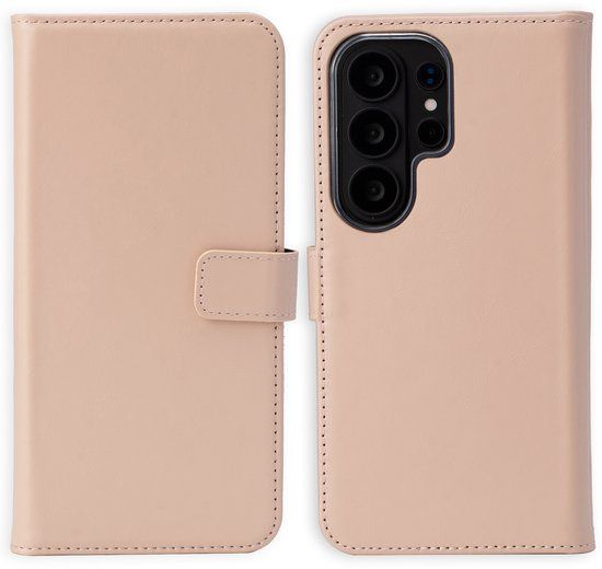 Selencia Echt Leren Bookcase voor de Samsung Galaxy S26 Ultra - Dusty Pink