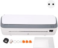 Bol Laminateur, Plastifieuse de bureau à chaud et à froid A4, Plastifieuse à froid de bureau avec massicot, Arrondisseur d'angles pour bureau, école, entreprise