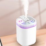 Merkloos Luchtbevochtiger, aromadiffuser voor binnen, automatische uitschakeling, waterreservoir van 3 liter, met 7-kleurig LED-nachtlampje, USB-aansluiting, geschikt voor yoga in de slaapkamer, wit.