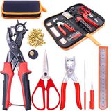 Merkloos PromoHome Professionele perforatietang set voor lederwerk en accessoires