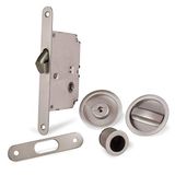 JDEL Ensemble de portes coulissantes, rond, nickel satiné 0