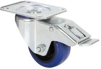 Adam Hall 372091 Swivel Castor 80 mm met blauwe wiel en rem