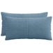 vidaXL Kussensloop - 2 stuks - ALMELO - Blauw - 40 x 70 cm - Corduroy