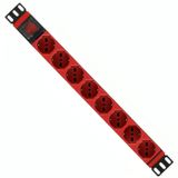 WP WPN-PDU-G01-08/R energiedistributie 1U 8 AC-uitgangen Rood