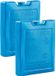 Plasticforte koelelementen - 8x stuks - 260 grams - 13 x 10.5 x 2 cm - kobalt blauw - kunststof - met sneeuwvlokken print