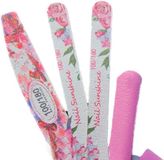 Merkloos / Sans marque BamBella Nagelvijl - 5 stuks - Set vijl nagel 100/180 - Roze