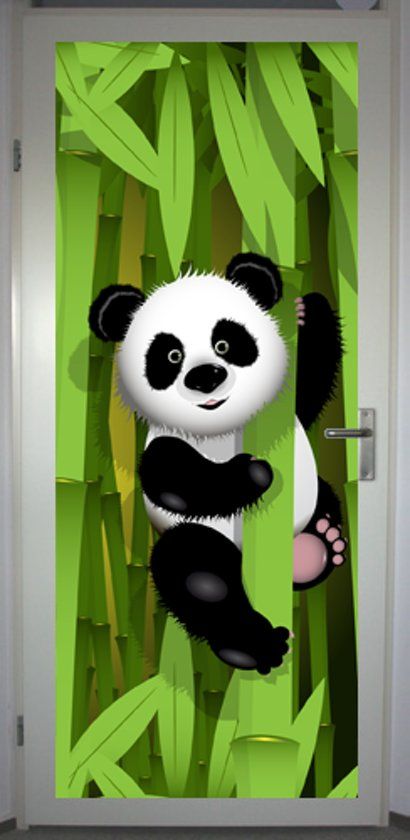 deurposter-online.nl Deurposter 'Panda' - deursticker 75x195 cm