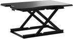 Bureau réglable en hauteur, modèle debout/assis, dimensions 81x56 cm, couleur noire