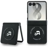 CG MOBILE Karl Lagerfeld Karl & Choupette Pins compatibel met MagSafe hoes voor Samsung Galaxy Z Flip8 (zwart)
