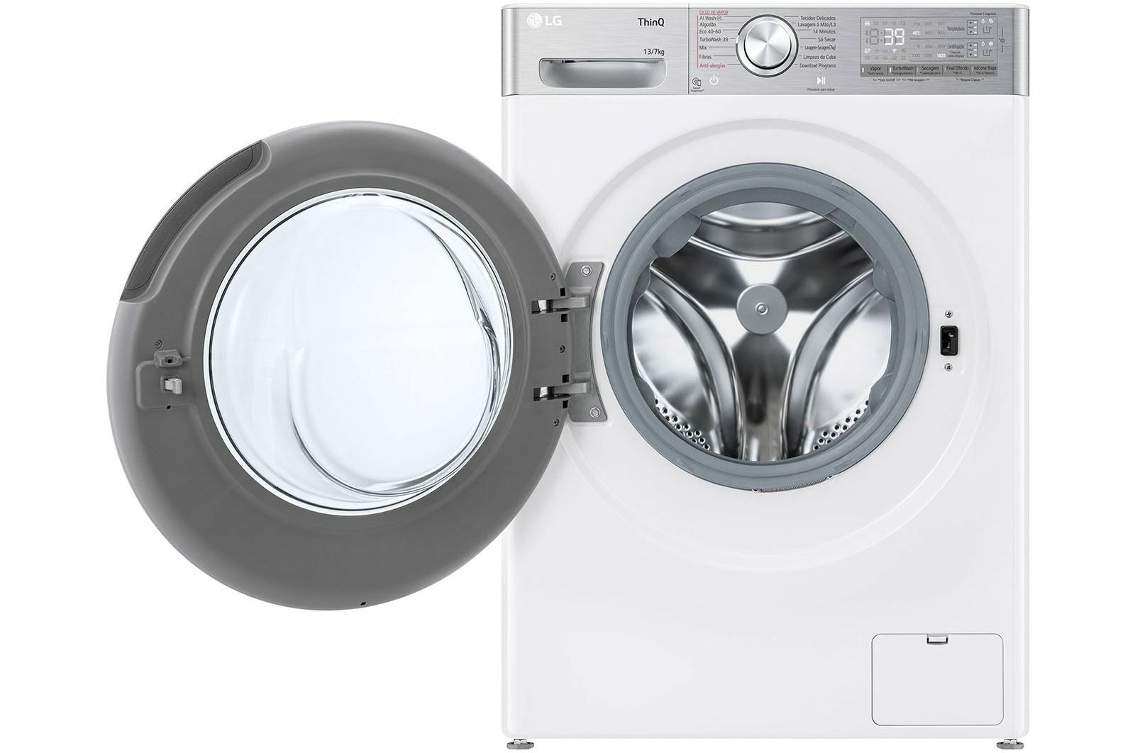LG F4DR9537S2W Was-droogcombinatie - 13 kg - TurboWash™ 39 - AI DD™ - EzDispense™ - ThinQ™