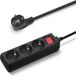 Aigostar 20QIM Stekkerdoos - 3-voudig - 3 meter - Zwart