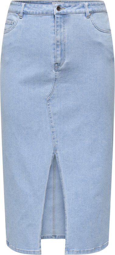 ONLY CARMAKOMA Dames Rokken - Light Blue Denim - Maat 54