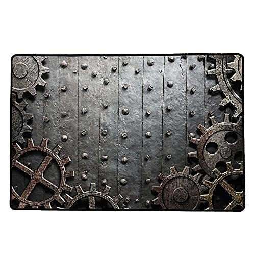 Immersion Speelmat, speelonderlegger, bureauonderlegger, multifunctionele mat, motief: Rusty Gear, 60x40cm