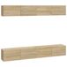 VidaXL TV-wandmeubel, 4 stuks, Sonoma eiken, 100x30x30 cm