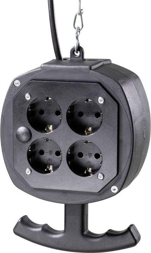 AS Schwabe 60971 8-voudig Stopcontactsplitter Zwart