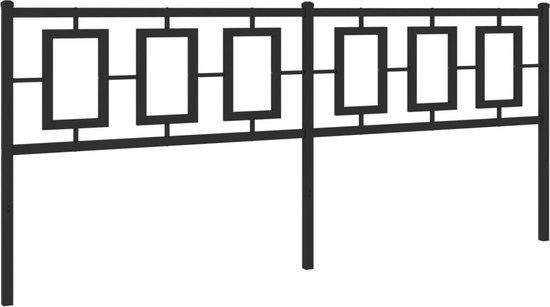 vidaXL Hoofdbord - 200 cm - Metaal - Zwart
