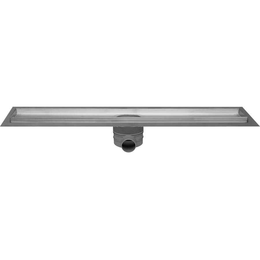 Easy Drain Multi inbouwdeel RVS zonder rooster met RVS flens waterslot 80cm - 9mm