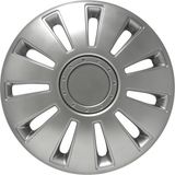 Carpoint Wieldoppen Silverstone 16 Inch Abs Zilver Set Van 4